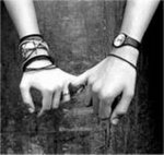 Love - Beloved ones holding eachothers fingers.
