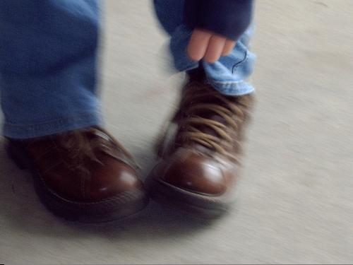 Shoes - A photo I took at school once. While we were waiting to go to class, I snapped a quick picture of my then-girlfriend's shoes.