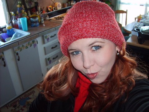 Me in my winters cap - Me getting ready to go sledding with my kids I am soooo cute!