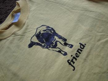 CraftGrrl's do it yourself silk screened shirt. - This is an image of a shirt that was silk screened by craftgrrl.