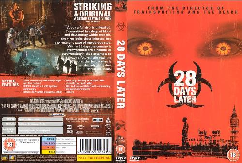28 Days Later - Full DVD sleeve from import version of the film.
