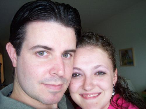 My husband and Me - This is my husband and I. We love taking pictures and sometimes we take them of each other together.
