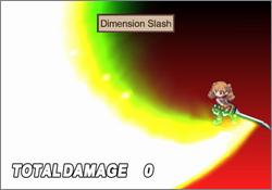 Disgaea 2 - An Archer Class Character Attacking with Dimension Slash with a Katana I think