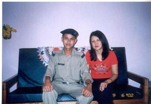 my school uniform - with my aunty