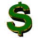 money - dollar sign, green