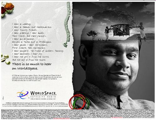 Rehman Rocks in WorldSpace Ad No.3 - A.R.Rehman stills for WorldSpace Satellite Radio!