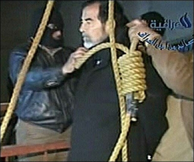 the end of  saddam  - the photo of saddam hussein