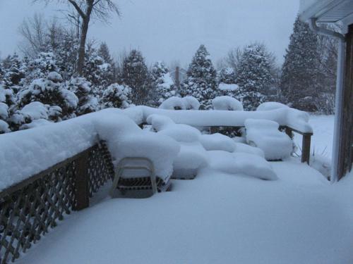Winter in upstate New York - Let it snow, let it snow, let is snow.  A winter wonderland in a residential area in Rochester, New York