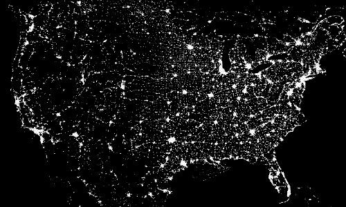 USA at night - USA at night - Picture