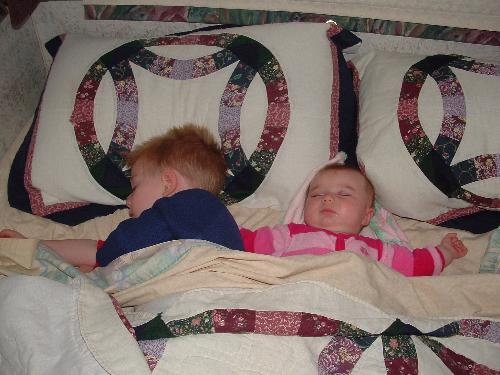 Kids - These are my two cute kids in the back bed of our motorhome.