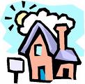 House - Picture of a cartoon house, discussion about house prices in your area and are they too expensive