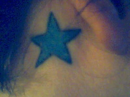 This is my tattoo - This is my tattoo behind my right ear that I got when I first arrived in Vancouver.  I was so scared cos I had a fear of needles and when I went to meet the rest of my friends they didnt believe it was real until the adrenilin wore off and I passed out in an internet cafe