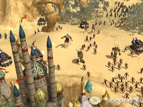 Rise of Legends - A scene from the campaign..... What you should note is the crisp graphics, the clean interface, and oodles of eye candy!!