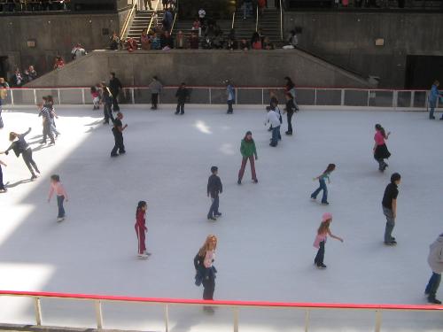 New York - The ice rink is still open in the middle of April.