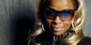 Mary J. Blige - Close up of Mary J. with black shades on.