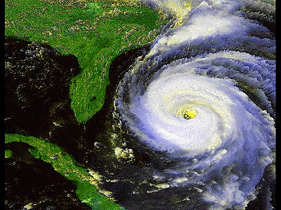 hurricane - a hurricane raising in the ocean
