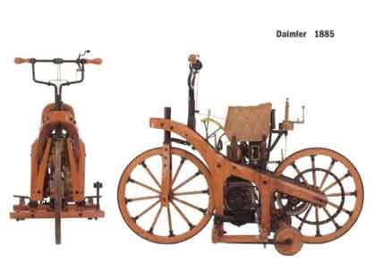 100 Year Old motorcycles - 1885 model motor cycle
