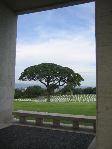 US Cemetery - Manila American Memorial Cemetery to commemorate those over ten thousand soldiers who died in WWII.