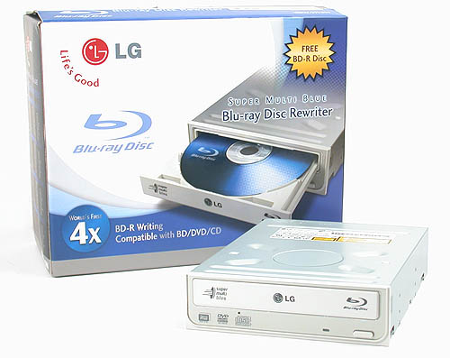 LG GBW-H10N (4x Blu-ray Writer) - LG GBW-H10N (4x Blu-ray Writer), has been increased from the present 8.5GB limit on dual layer DVDs to a whopping 25GB for a single layer Blu-ray. Dual layer Blu-ray discs are double that capacity at 50GB.