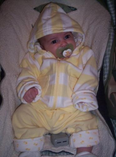 Duckie Baby - Madison all dressed up in ducks
