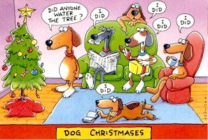Dog Humor - Dog holiday humor.