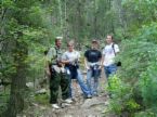Hiking  - When two groups of hikers meet on a steep trail, there may be contention for use of the trail. To avoid conflict, a custom has developed in some areas whereby the group moving uphill has the right-of-way. In other situations, the larger of the two groups will usually yield to the smaller.