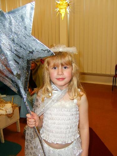 Abbie in her Christmas Play - This is my 5 year old daughter playing the star in her Christmas play.
