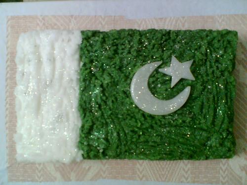 Pakistani Flag - Pak-Flag made of Wax, And made by mee[:D] Isn't it looking good(Y)