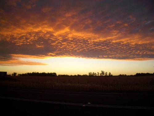 Sunset north of Wangaratta in Victoria, Australia. - Sunset on Jan, 13, 2007. North of Wangaratta, Victoria just south of the New South Wales border.