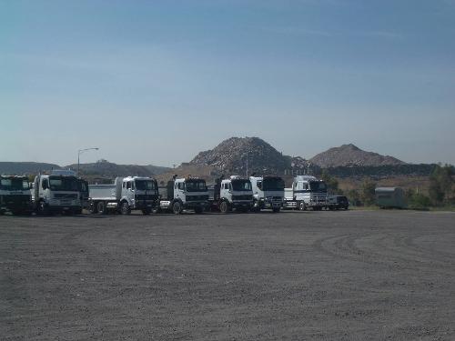 Trucks in a truck yard - Trucks in a truck yard in Sunshine, a suburb in Melbourne, Australia's West.
