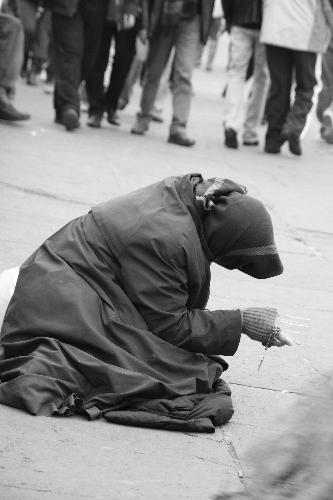 Beggar in Rome - I snapped this shot outside of the Coleseum in Rome.  She was rocking back and forth and made quite an impression.