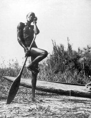 'Stork Man' - 'Stork Man' Muer Tribe. Eliot Elisofon.  Sudan, 1947.  National Museum of African Art