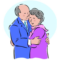 couple - clip art of an older couple