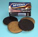 Chocolate digestive biscuits - A biscuit is a hard baked product like a small flat cake which in North America may be called a 'cookie' or 'cracker'