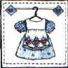 Little Blue Dress - This cute dress can be a clip art for scrapbooks with little girls who have parents that likes color blue...