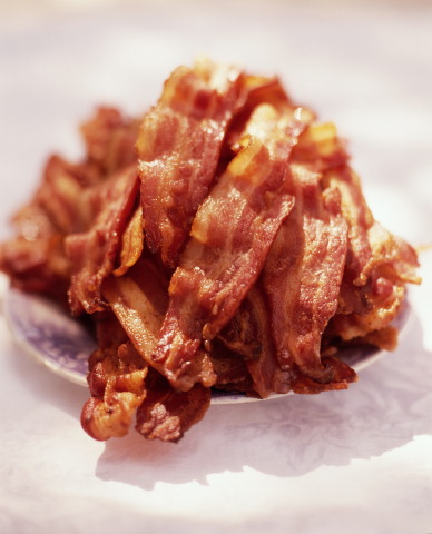Bacon - Some raw bacon ready to serve.
