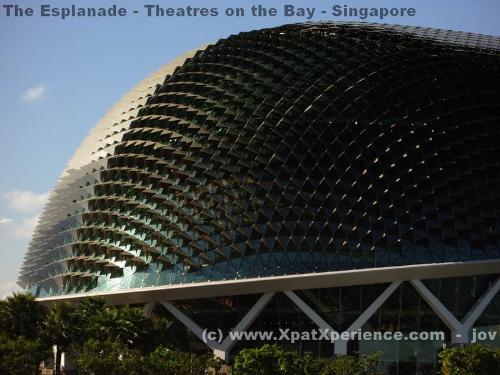 Theatres - A photo showing the Esplanade theatre in Singapore. 