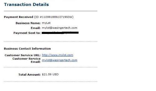 Payment for January 2007 - Mylot Payment of January 2007