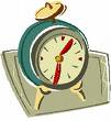 Alarm Clock - Picture of a cartoon alarm clock. A traditional style alarm clock as opposed to a digital alarm clock!