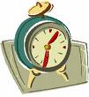 Alarm Clock - Picture of a cartoon alarm clock. A traditional style alarm clock as opposed to a digital alarm clock! 