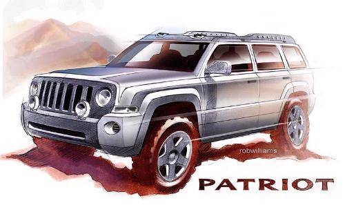 Jeep Patriot - Neat drawing of the Jeep Patriot concept.