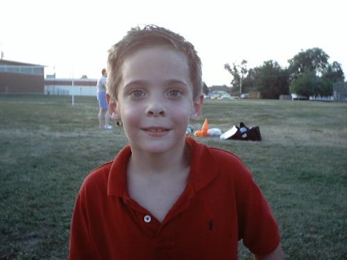 Dagan a few years ago at his first soccer practice - Dagan at soccer practice