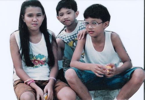 my brothers and me - i'm the only girl and the eldest in a brood of 3, and these are my younger brothers. i hope i have been a good sister to them. this was taken about 10yrs ago, lol