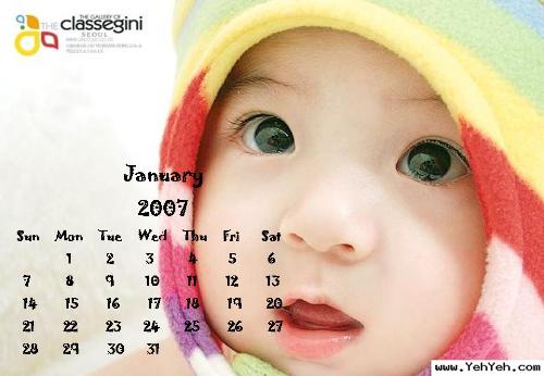 January - Cute Baby for January
