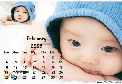 February - Cute baby February