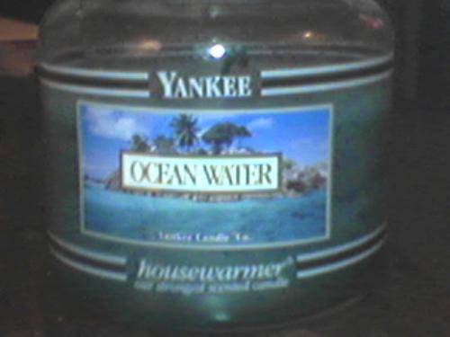 Yankee Candles - I enjoy the smell of this Yankee Candle that I use in my living room at night.  It is the Ocean Water scent and smells great and lasts a long time.