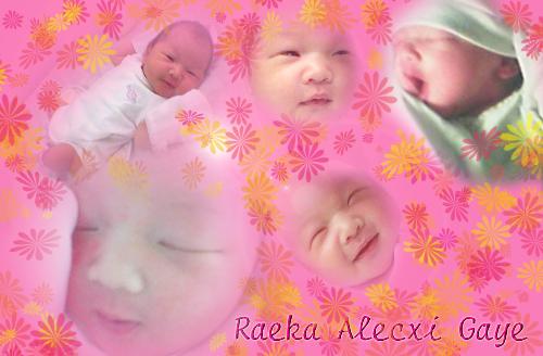 babies - An original layout I did of baby Raeka in different moods and faces.