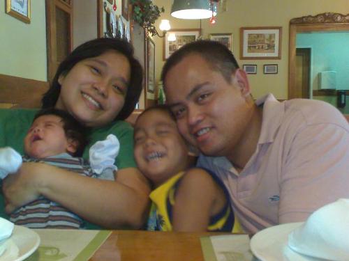 Christmas 2006 - This is was taken at Roadhouse Cafe in Valencia City last December 2006.  My daughter wasn't so keen in having her photo taken that's why she was caught crying in the picture.