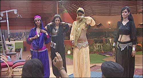 Having fun - Belly dance by the female contestants