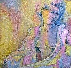 Beauty - A watercolor of a beautiful woman. She was my best friend and died of cancer. A tribute to her beauty
